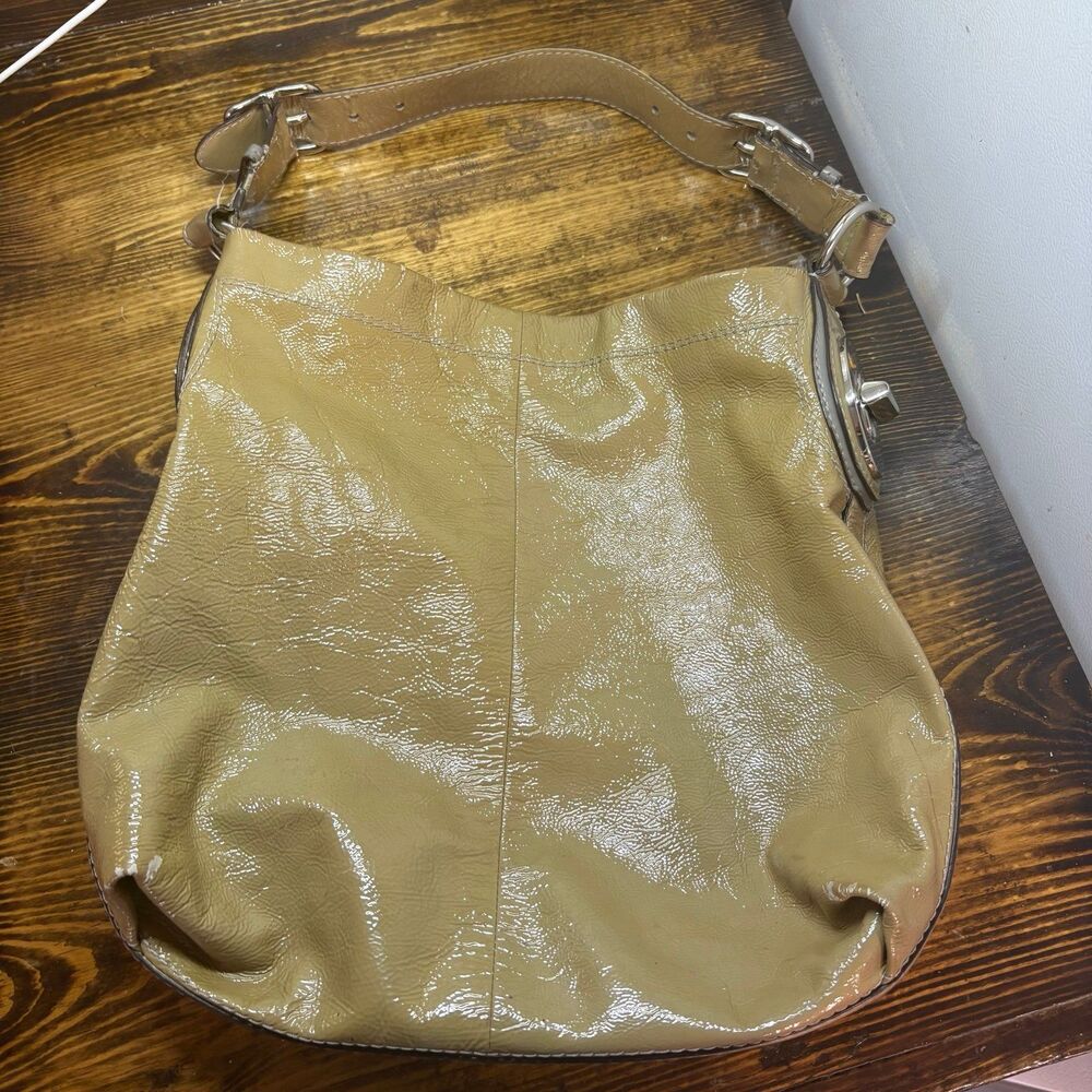Coach Peyton‎ Green Patent Shoulder Bag